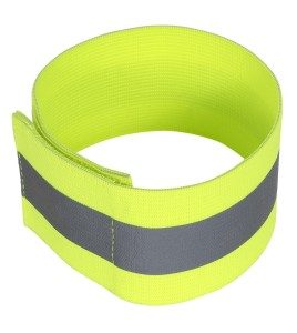 Hi-Viz elastic Polyester Arm Bands, Hook-and-Loop Closure, one Size, 5 X 30.5 Cm, sold by pair.