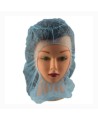 Easy Breezy disposable polypropylene blue balaclava-style hood, one size fit-all, sold by the case of 100 units.