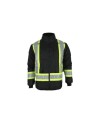 Low-visibility 7-in-1 winter coat, black with retroreflective stripes, CSA Z96-15 Class 1 Level 2.