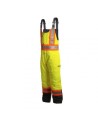 Yellow high visibility overalls with retroreflective stripes, CSA Z96-15 Class 2 level 2.