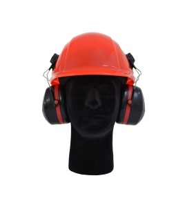 Earmuff PELTOR cap attached, 27 dB, Optime 105, made by 3M.