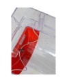 Stopper II® clear polycarbonate cover without horn, but with French labelling for surface mounted manual pull stations