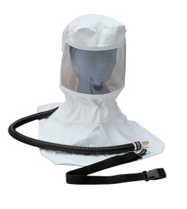 Full kit, tyvek hood, harness, tube and belt for supply air.