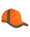 Casquette haute visibilité orange 100 % polyestère