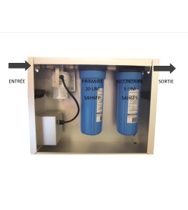 Filtre secondaire pour particules de 5 µm et +. Conçu pour pompe de filtration de douche de décontamination d'amiante TeleShower