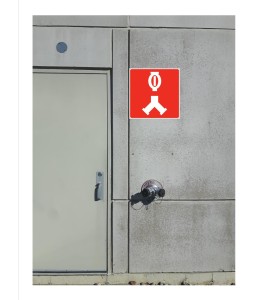 Aluminum sign for fire department automatic sprinkler connection (Siamese connection)