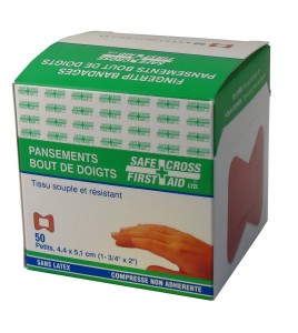 Elastic bandages for fingertips, small, 4.4 x 5.1 cm (1.75 x 2 in), 50/box.