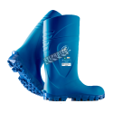 Bottes imperméables Bekina StepliteX en polyuréthane bleu, caps et semelles d'acier, conformes CSA Z195.