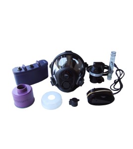 Survivair face-mounted powered air purifying respirator assembly. Ideal for abatement and decontamination. Large.