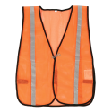 Economical orange safety vest, one size.