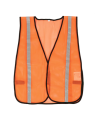 Economical  orange safety vest, one size.