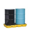 Drum accumulation center for spill control, fits 2 drums, capacity 24 US gallons (91 liters).