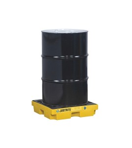 Drum accumulation center for spill control, fits 1 drum, capacity 12 US gallons (45.5 liters).