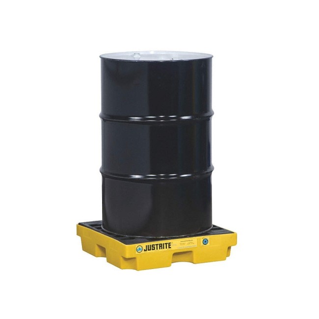 Drum accumulation center for spill control, fits 1 drum, capacity 12 US gallons (45.5 liters).