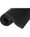 Black carpet 1/2 in.  made of vulcanized rubber with cylindrical flow openings and rising grooves.