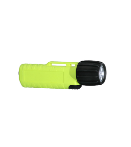 UK4AA-AS2 certified anti-explosion front switch flashlight with xenon bulb. Orange casing.