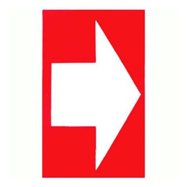 Self-adhesive vinyl arrow sign for custom-made emergency & fire safety signage