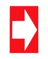 Self-adhesive vinyl arrow sign for custom-made emergency & fire safety signage