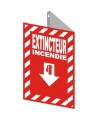 French "Extincteur Incendie" -sign of various sizes and different materials.