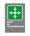 Affiche CSA «Point de rassemblement» laminée anti-UV en français, formats, matériaux & langues variés + options