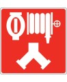 Aluminium sign for fire department combined automatic sprinkler and standpipe or dry riser connection (Siamese)