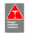 Affiche CSA «Danger matières toxiques» en français: langue, format & matériau divers + options