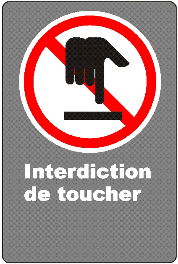 French Csa Do Not Touch Sign In Various Sizes Materials Languages