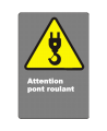 French CSA "Caution Look Out For Crane" sign in various sizes, shapes, materials & languages + optional features