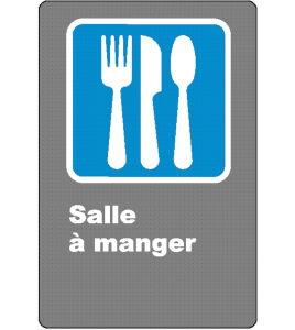 Affiche CSA « Salle à manger» de langue française: formats variés, matériaux divers, d’autres langues & options