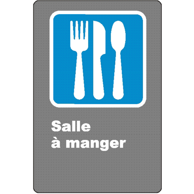 Affiche CSA « Salle à manger» de langue française: formats variés, matériaux divers, d’autres langues & options