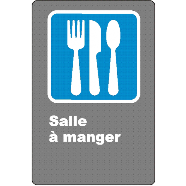 Affiche CSA « Salle à manger» de langue française: formats variés, matériaux divers, d’autres langues & options