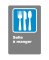 Affiche CSA « Salle à manger» de langue française: formats variés, matériaux divers, d’autres langues & options