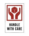 Stickers "HANDLE WITH CARE" 4 in X 6 in, rolls of 500.