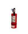 Portable fire extinguisher with powder, 5 lbs, type ABC, ULC 3A-10BC, with wall hook.