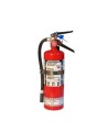 Portable fire extinguisher with powder, 5 lbs, type ABC, ULC 3A-40BC, with vehicle hook.