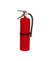 Portable fire extinguisher with powder, 10 lbs type ABC, ULC 6A 80 BC, with wall hook.