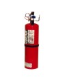 Portable fire extinguisher with powder, 10 lbs type ABC, ULC 6A 80 BC, with wall hook.