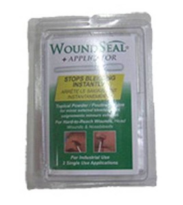 WoundSeal powder and applicator to stop minor external bleeding