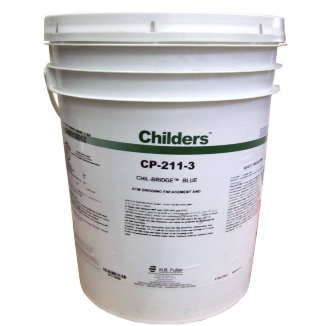 Agent d'encapsulation bleu Childers CP211, 20 L (5 gallons US). Couvre 200 pieds carrés, pour désamiantage.