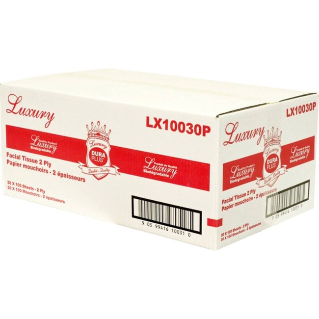 Kleenex, 100 kleenex of 2 ply, 30 box  per box.