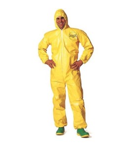 TYCHEM 2000 disposable yellow coverall with hood sold individually