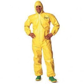 TYCHEM 2000 disposable yellow coverall with hood sold individually