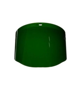 Visière pour soudeur en polycarbonate vert (IR 5.0) pour protection faciale sur mesure. Compatible avec porte-visières de 3M.