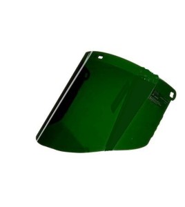 Visière pour soudeur en polycarbonate vert (IR 5.0) pour protection faciale sur mesure. Compatible avec porte-visières de 3M.