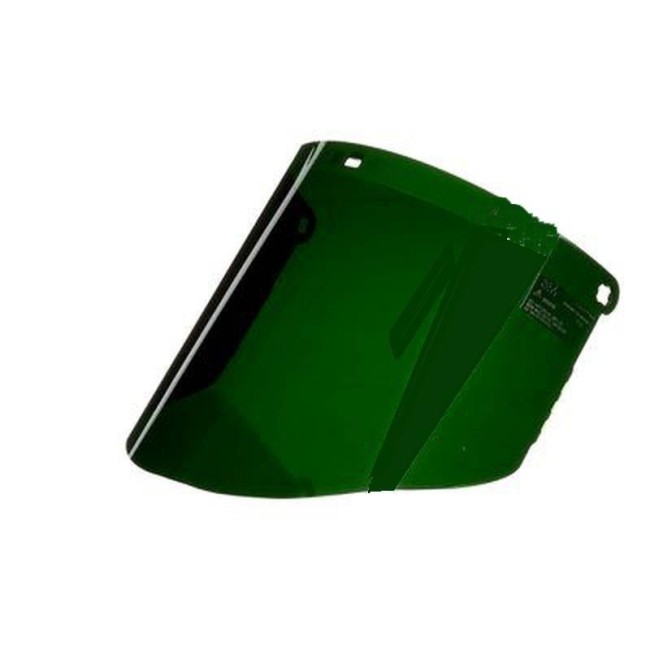 Visière pour soudeur en polycarbonate vert (IR 5.0) pour protection faciale sur mesure. Compatible avec porte-visières de 3M.