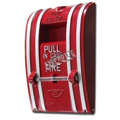 Manual fire alarm pull station, classic wall-mounted model with single-stage activation.