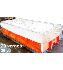 Sac pour conteneur de déchets de 20 vg³/540 pi³, 22'x8'x4'. Vendu à l'unité. Idéal pour transport d'amiante ou de terre souillée