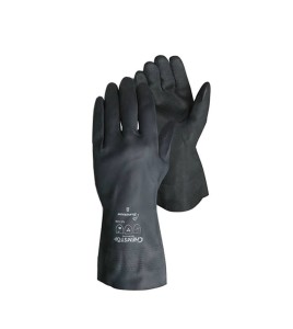 Superior Chemstop® heavy duty black neoprene gloves, 12 inches long, 30 mils thick.