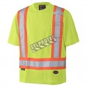 Yellow traffic polyester t-shirt class 2 level 2