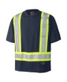 Black traffic polyester t-shirt, CSA Z96-09, class 2 level 2